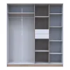 Šatní skříň Doros Austin Biela/dub Sonoma 3 dveře/4 zásuvky 178.8х51х205 (80737753)