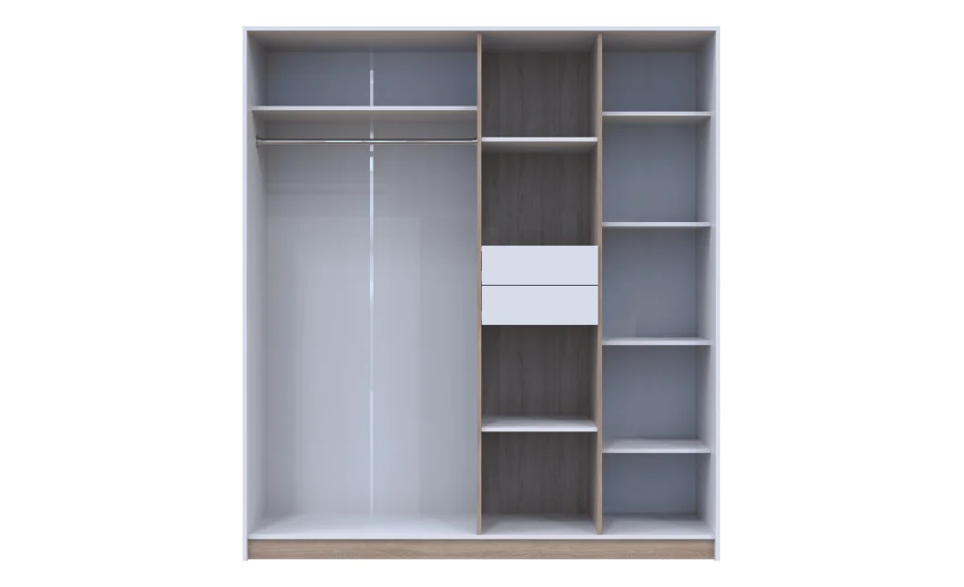Šatní skříň Doros Austin Biela/dub Sonoma 3 dveře/4 zásuvky 178.8х51х205 (80737753)