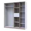 Šatní skříň Doros Austin Biela/dub Sonoma 3 dveře/4 zásuvky 178.8х51х205 (80737753)