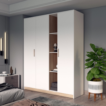 Šatní skříň Doros Austin Biela/dub Sonoma 3 dveře 161х51х205 (80737754)