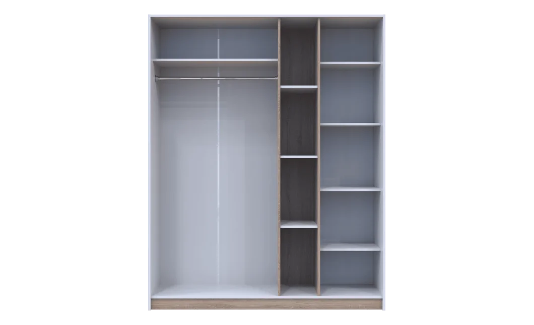 Šatní skříň Doros Austin Biela/dub Sonoma 3 dveře 161х51х205 (80737754)