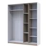 Šatní skříň Doros Austin Biela/dub Sonoma 3 dveře 161х51х205 (80737754)