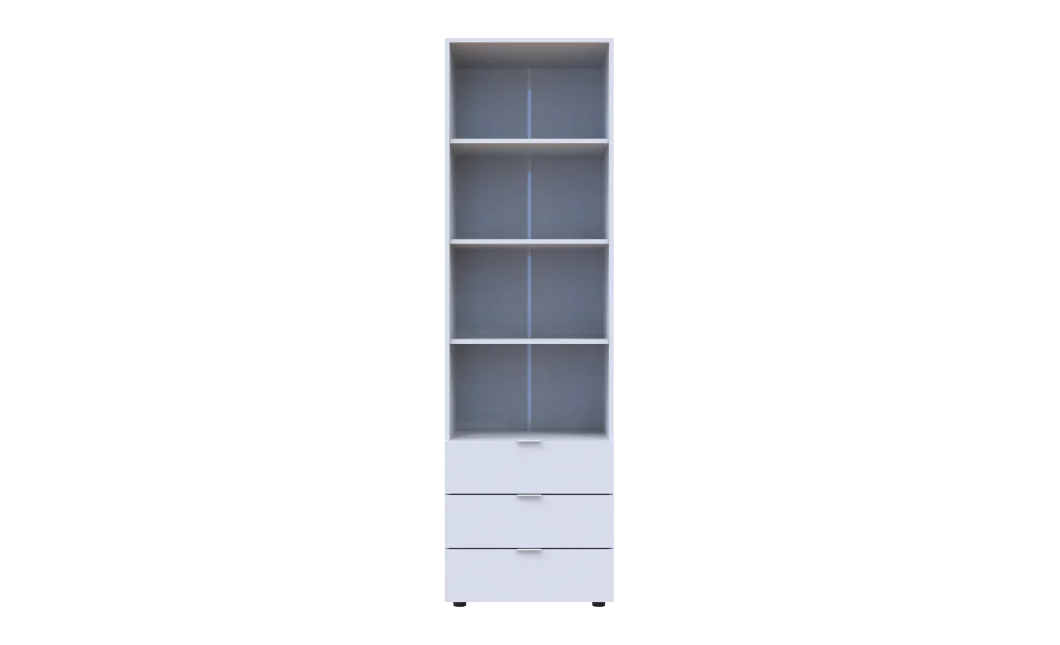 Regál na oblečení Gelar Bílý 3SZ 60×49,5×203,4 (41516133)
