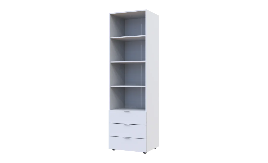 Regál na oblečení Gelar Bílý 3SZ 60×49,5×203,4 (41516133)