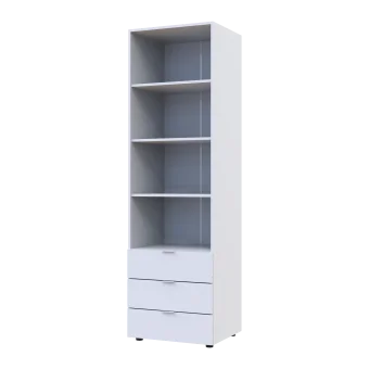 Regál na oblečení Gelar Bílý 3SZ 60×49,5×203,4 (41516133)