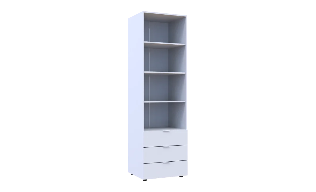 Regál na oblečení Gelar Bílý 3SZ 60×49,5×203,4 (41516133)