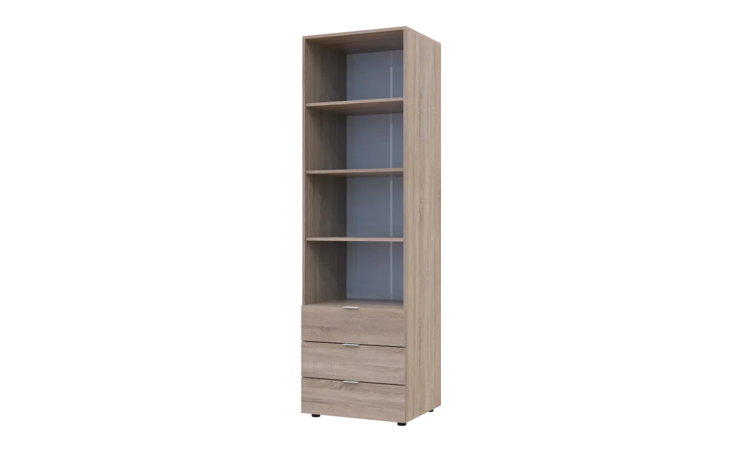 Regál na oblečení Gelar Dub Sonoma 3SZ 60×49,5×203,4 (41516131)
