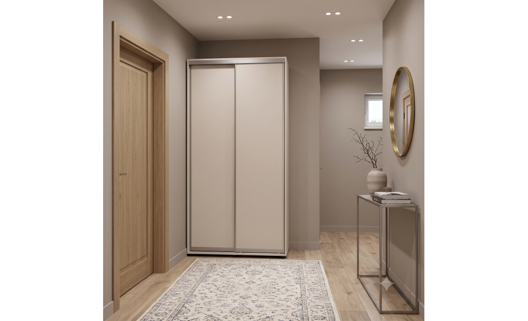 Šatní skříň s posuvnými dveřmi Doros Sigma Slim Kašmír 2 dveře 110x60x214.4 (42005454)