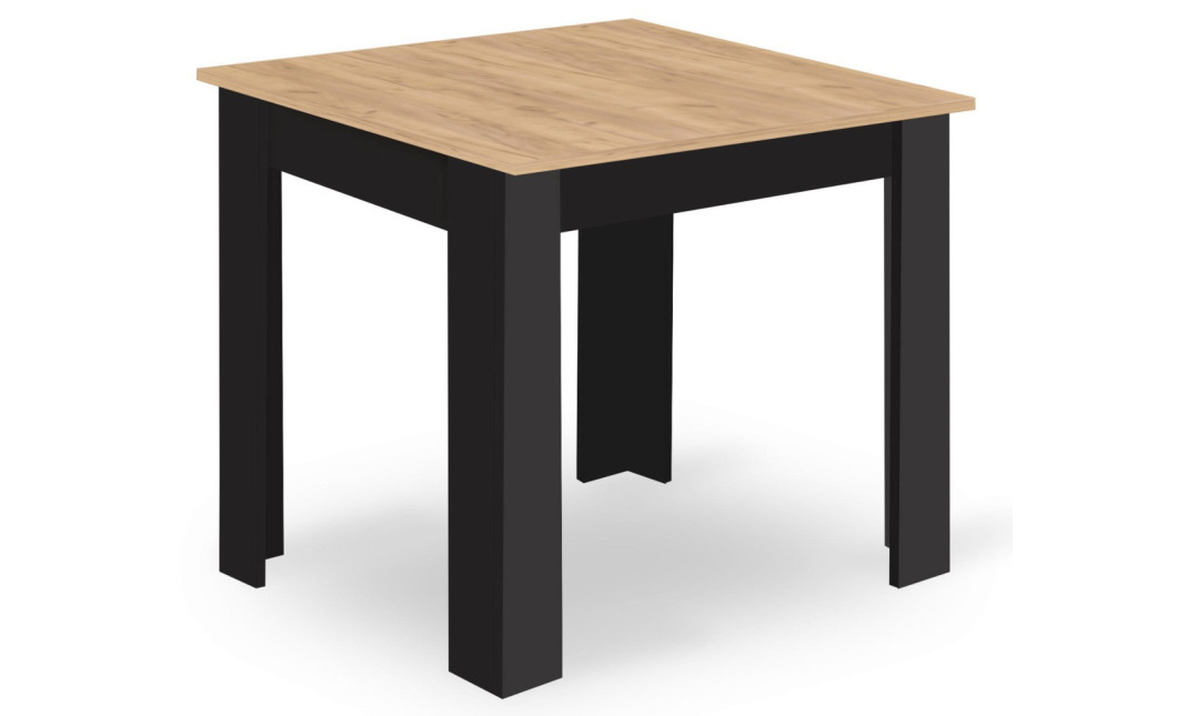 Stůl NP 80 × 80 Dub Artisan + černá (100155041)