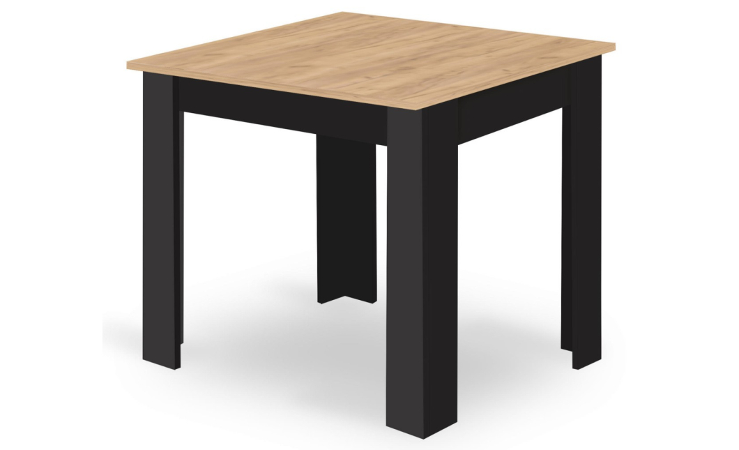 Stůl NP 80 × 80 Dub Artisan + černá (100155041)