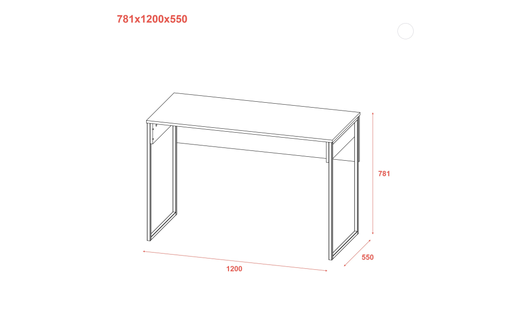 Psací stůl Doros Bart Light Bílý 120×55×78,1 (41510122)