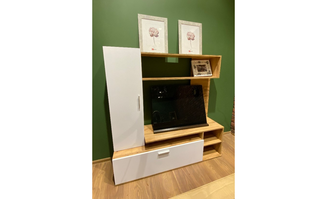 Obývací stěna Doros Kona Dub Evok / Bílý 151 × 40 × 147 (44900388)