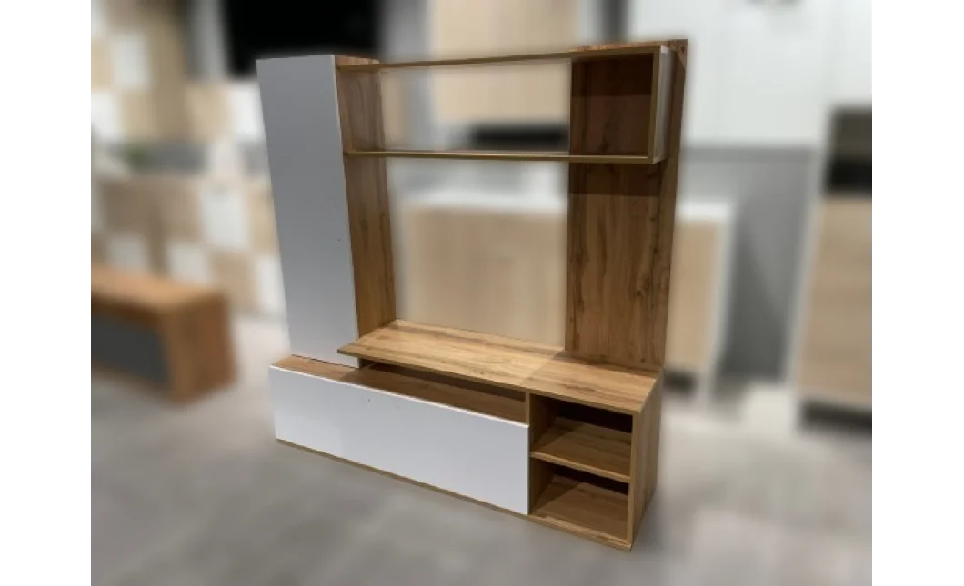 Obývací stěna Doros Kona Dub Evok / Bílý 151 × 40 × 147 (44900388)