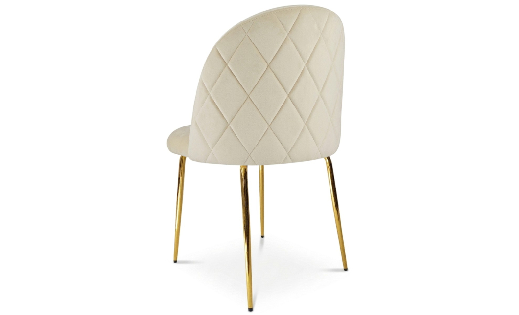 Židle INCA – světle béžový samet / zlaté nohy (10043421)
