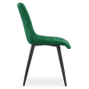 Židle SPLIT – zelený samet / černé nohy (10040481)