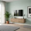 TV stolek Doros Levia Dub Evok 3 dveře 130x35x33 (41516290)