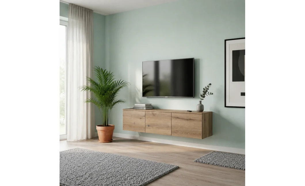 TV stolek Doros Levia Dub Evok 3 dveře 130x35x33 (41516290)