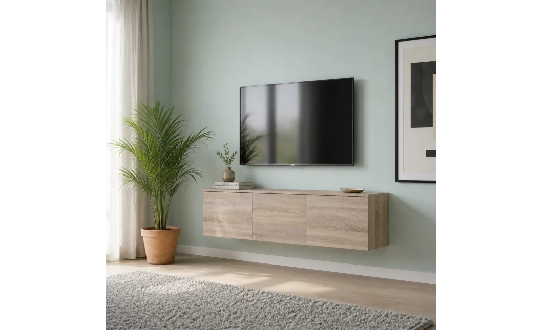 TV stolek Doros Levia Dub Sonoma 3 dveře 130x35x33 (41516301)