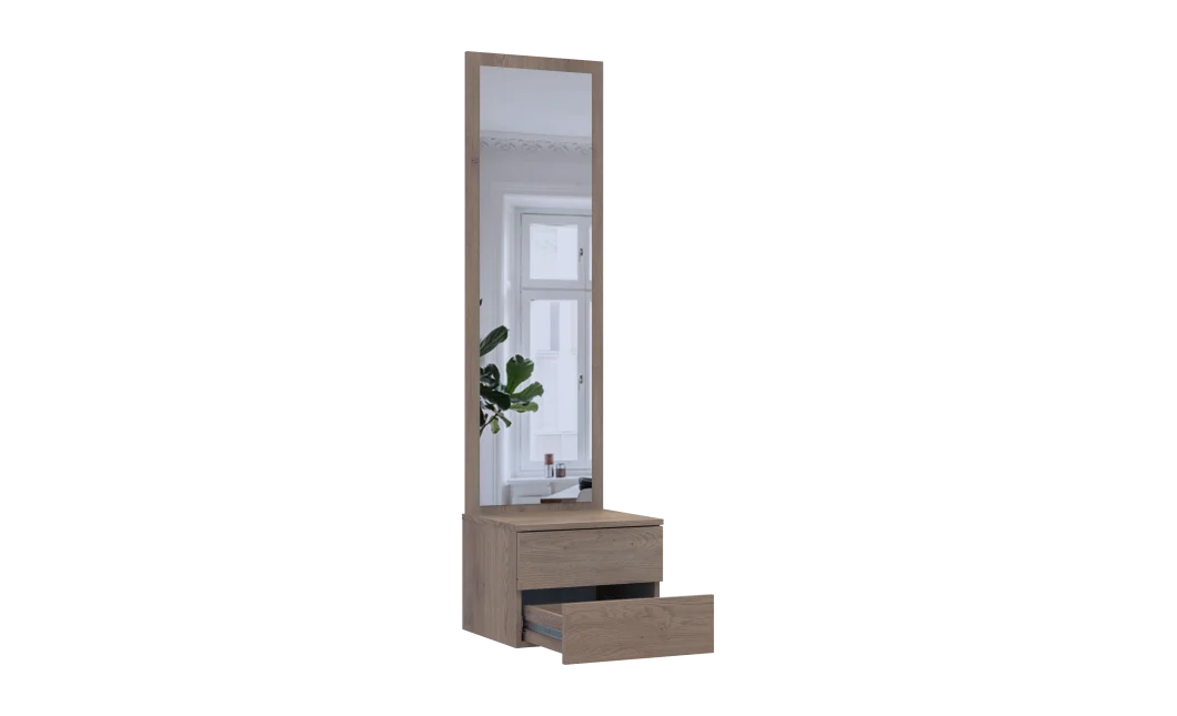 Komoda se zrcadlem Doros Sola Cannolo/Kašmír 2 dveře / zrcadlo 45×40×168.6 (44900371)