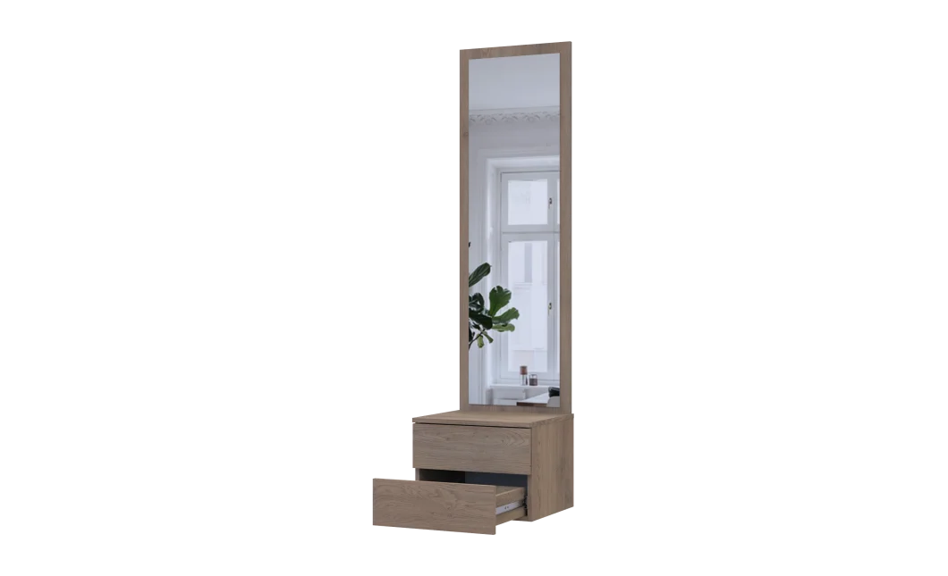 Komoda se zrcadlem Doros Sola Cannolo/Kašmír 2 dveře / zrcadlo 45×40×168.6 (44900371)