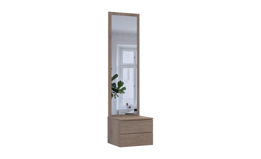 Komoda se zrcadlem Doros Sola Cannolo/Kašmír 2 dveře / zrcadlo 45×40×168.6 (44900371)