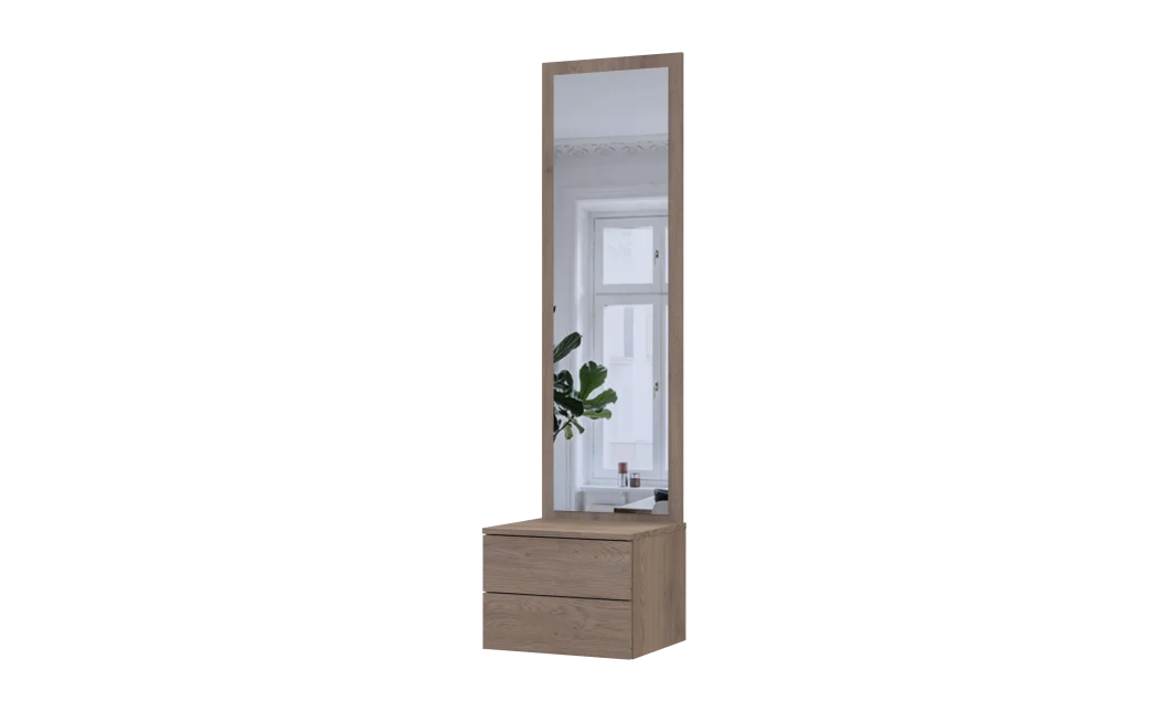 Komoda se zrcadlem Doros Sola Cannolo/Kašmír 2 dveře / zrcadlo 45×40×168.6 (44900371)