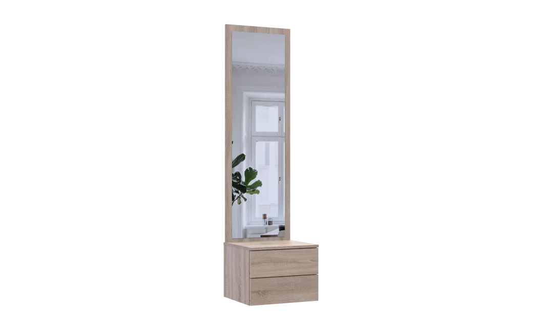 Skříňka se zrcadlem Sola Dub Sonoma dveře / zrcadlo 45×40×168,6 (44900345)