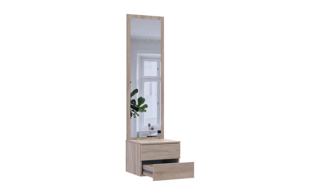 Skříňka se zrcadlem Sola Dub Sonoma dveře / zrcadlo 45×40×168,6 (44900345)