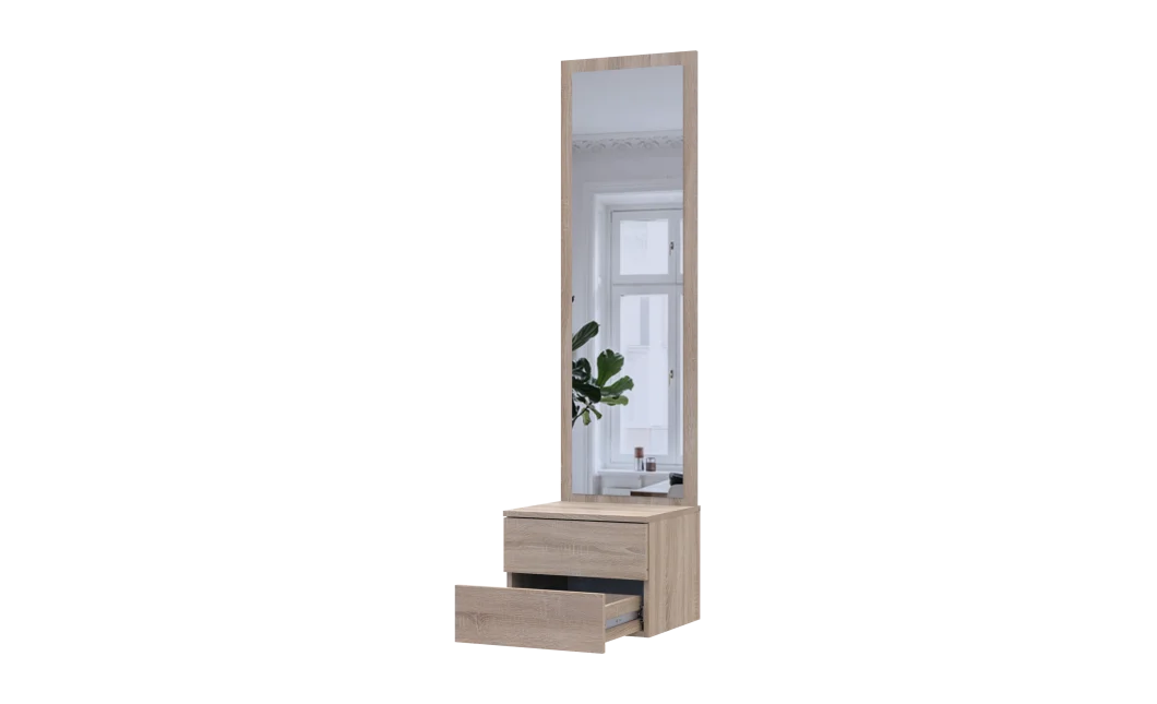Skříňka se zrcadlem Sola Dub Sonoma dveře / zrcadlo 45×40×168,6 (44900345)