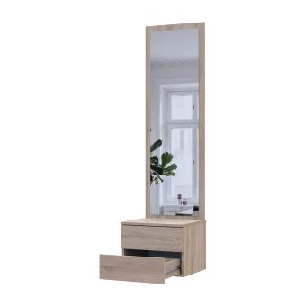 Skříňka se zrcadlem Sola Dub Sonoma dveře / zrcadlo 45×40×168,6 (44900345)