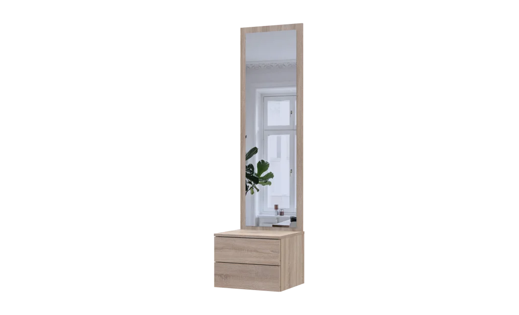 Skříňka se zrcadlem Sola Dub Sonoma dveře / zrcadlo 45×40×168,6 (44900345)