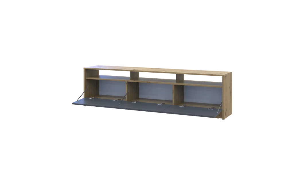 TV stolek Doros U3 Dub Artisan / Grafit 180×33×43 (41516202)