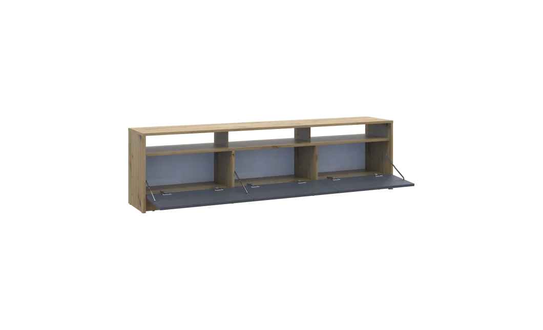 TV stolek Doros U3 Dub Artisan / Grafit 180×33×43 (41516202)