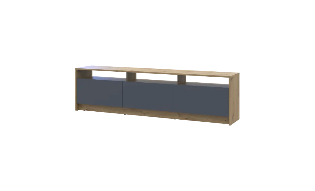 TV stolek Doros U3 Dub Artisan / Grafit 180×33×43 (41516202)