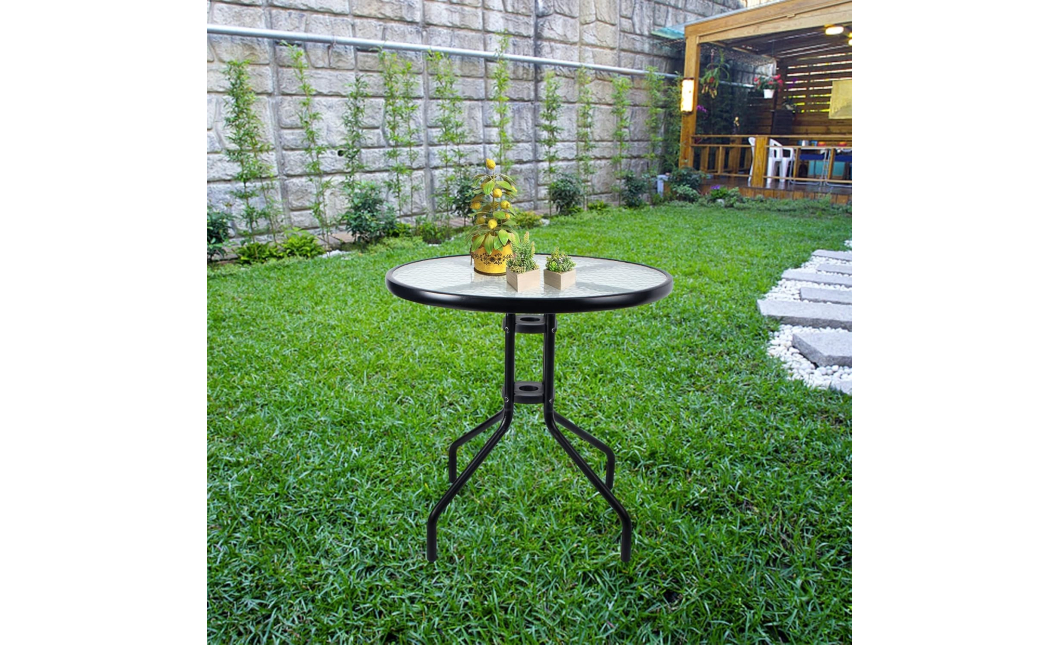 Sada zahradního nábytku ISLAND + SOFIA: kulatý stůl 60 cm a 2 židle, hnědé (10070022)