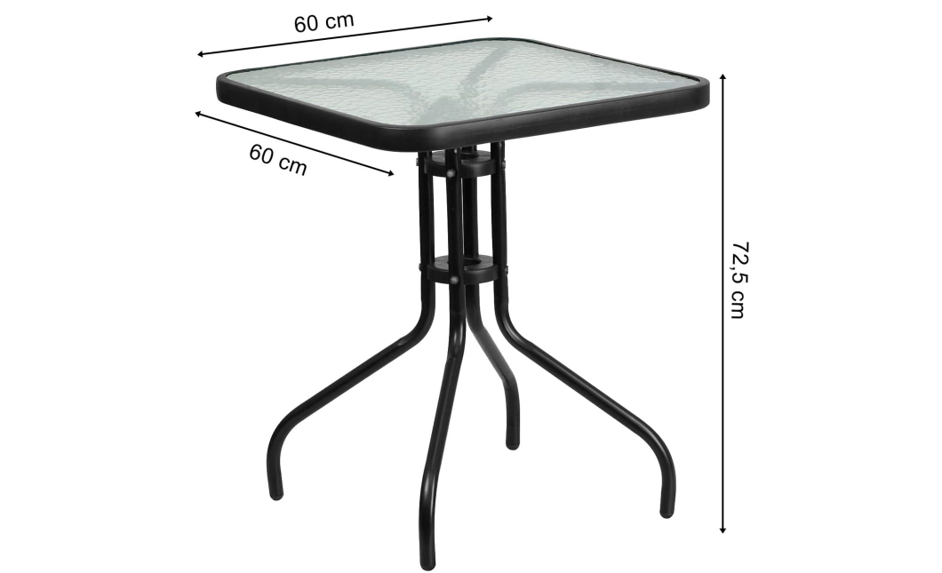 Zahradní stůl ISLAND čtvercový 60 cm (10039981)